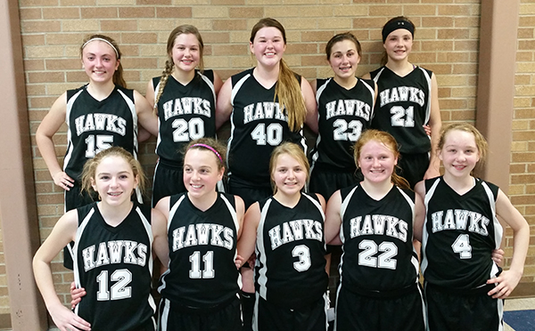 Back row, left to right: Taylor Lindsey, Taryn Ziebart, Mariah Jost, Katie Schmidt and Caycee Guinn; front row, left to right: Sam Dean, Cassidy Slykhuis, Morgan Schmiedt, Kaylee White and Ellie VonEye.