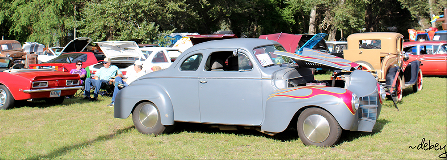 Over 60 entries appeared in the car show at the Melon Fest, which even included motorcycles, a tractor and a dragster. 