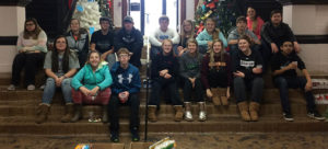 The Woonsocket freshmen packed baskets for the Food Pantry at the Sanborn County Courthouse on Friday, Dec. 16.