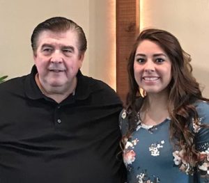  KYLA MORGAN pictured with Letcher Community Church’s Pastor, Gary Swagger.